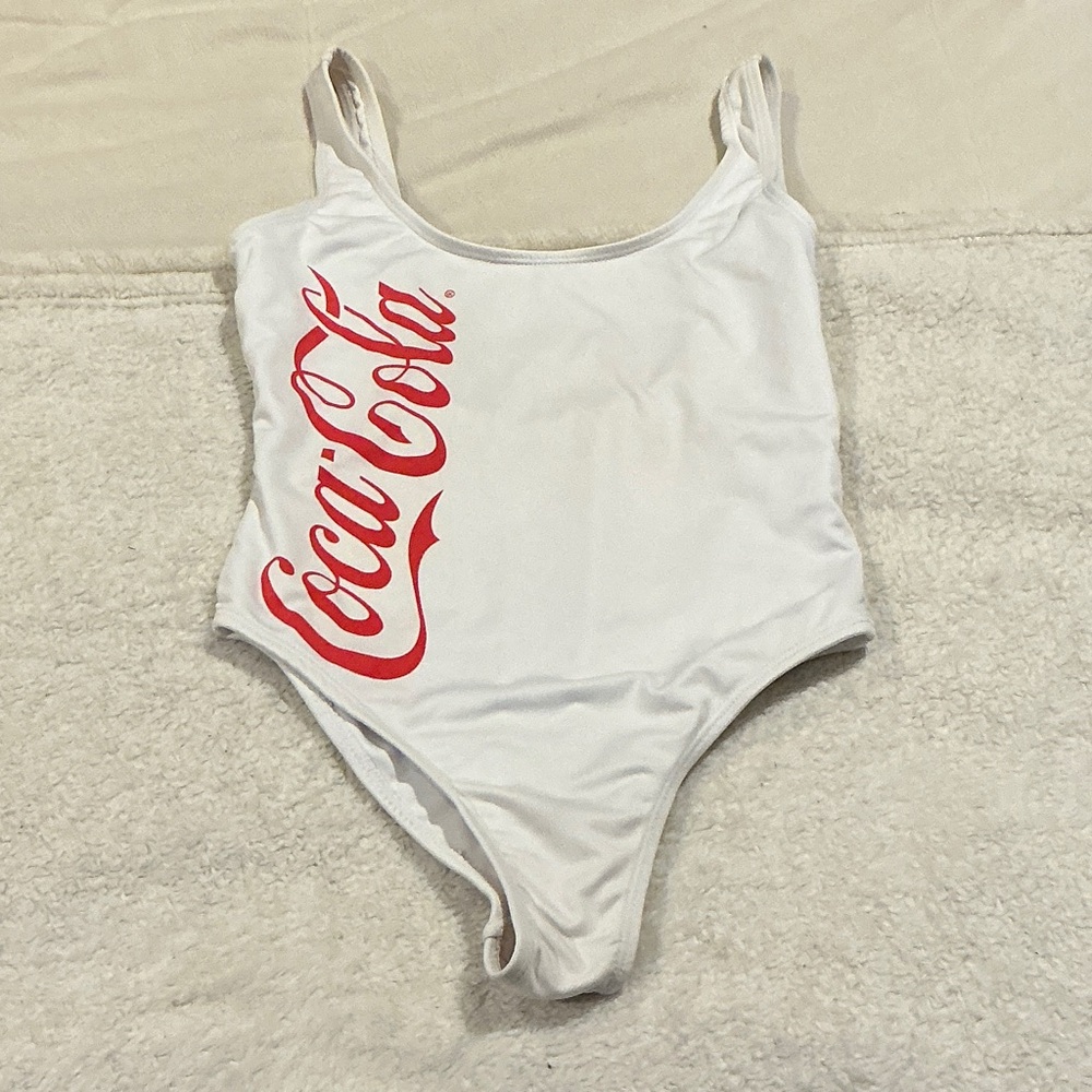Coca Cola Women’s Red and White One Piece Swimsuit
